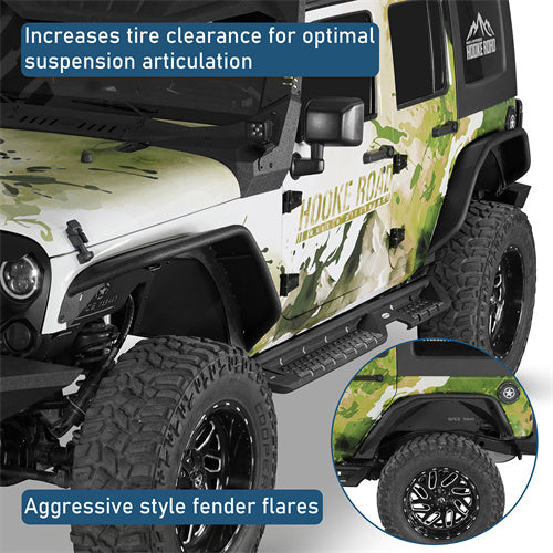 Tubular Fender Flares For 2007-2018 Jeep Wrangler JK - Ultralisk 4x4