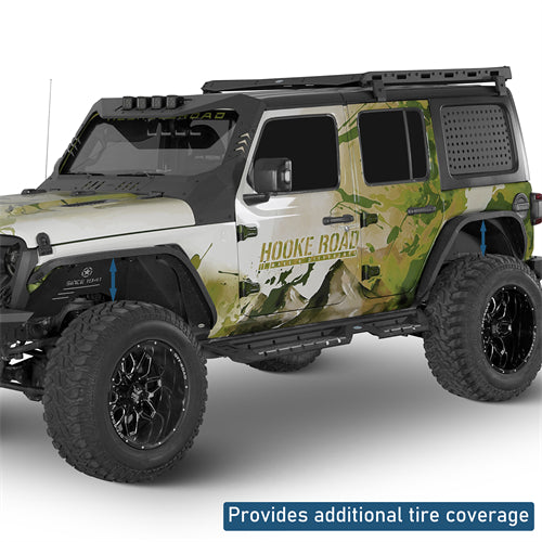 Front & Rear Fender Flares Kit For 2018-2025 Jeep Wrangler JL - Ultralisk4x4