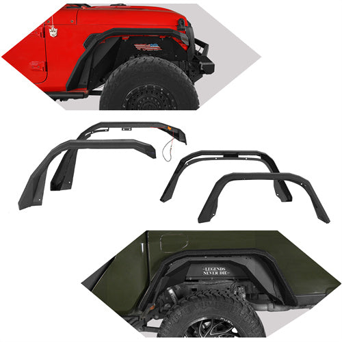Flat Front & Rear Fender Flares For 2020-2025 Jeep Gladiator JT - ultralisk4x4