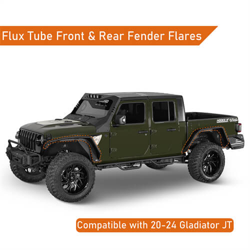 Road Trip Flux Tube Fender Flares For 2020-2024 Jeep Gladiator JT - Ultralisk4x4 -u7021-4