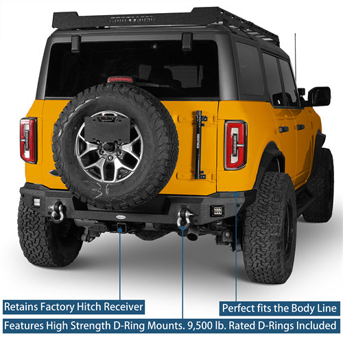 Aftermarket Classic Rear Bumper For 2021-2025 Ford Bronco (Excluding Raptor) - ultralisk4x4