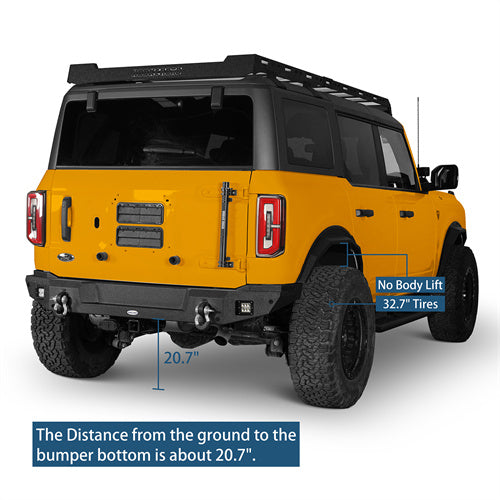 Aftermarket Classic Rear Bumper For 2021-2025 Ford Bronco (Excluding Raptor) - ultralisk4x4