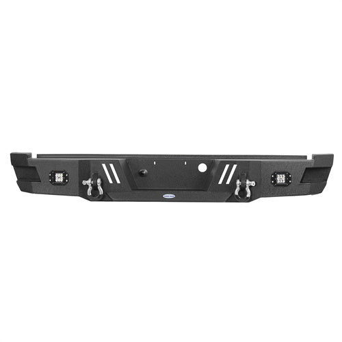 Road Trip Rear Bumper w/ LED white square floodlights For 2011-2016 Ford F-250 - Ultralisk4x4