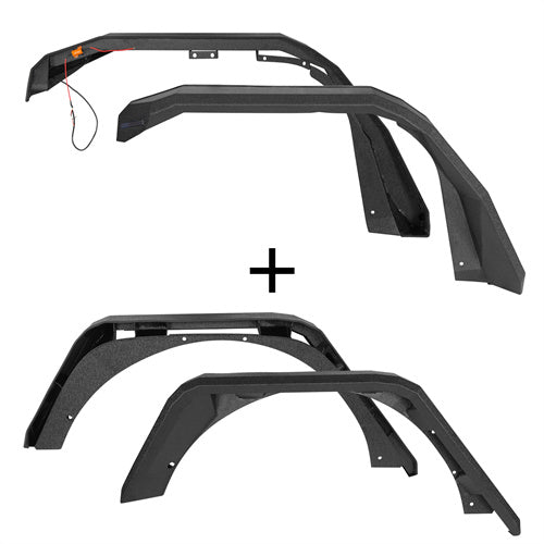 Front & Rear Fender Flares For 2018-2025 Jeep Wrangler JL - Ultralisk4x4