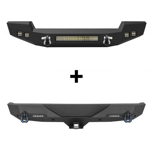Full Width Climber Front Bumper & Explorer Rear Bumper (18-25 Jeep Wrangler JL) - ultralisk4x4