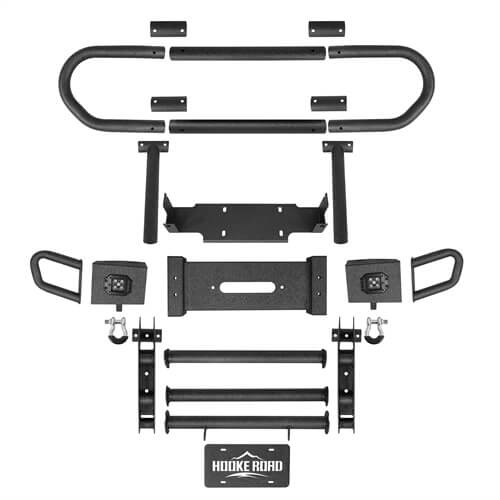 Rock Crawler Front Bumper For 2018-2024 Jeep Wrangler JL & 2020-2024 Gladiator JT - Ultralisk4x4 - u3081s - 13