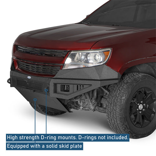 Front Bumper w/ Skid Plate For 2015-2020 Chevy Colorado (Excluding ZR2 Models) - Ultralisk4x4