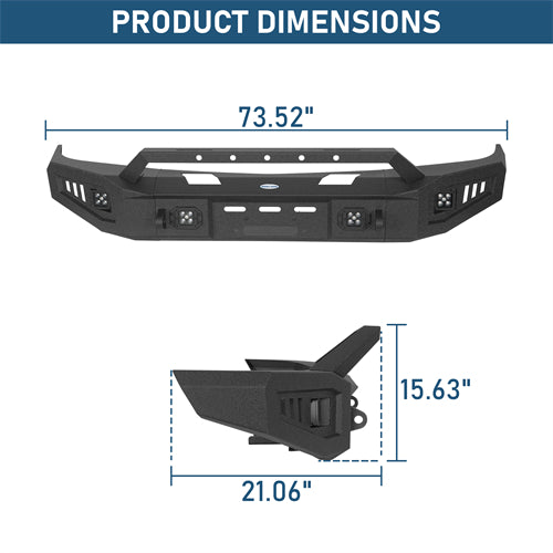 Discovery Ⅰ Front Bumper w/ Winch Plate For 1992-1999 Chevy Suburban Tahoe/GMC Yukon - Ultralisk4x4