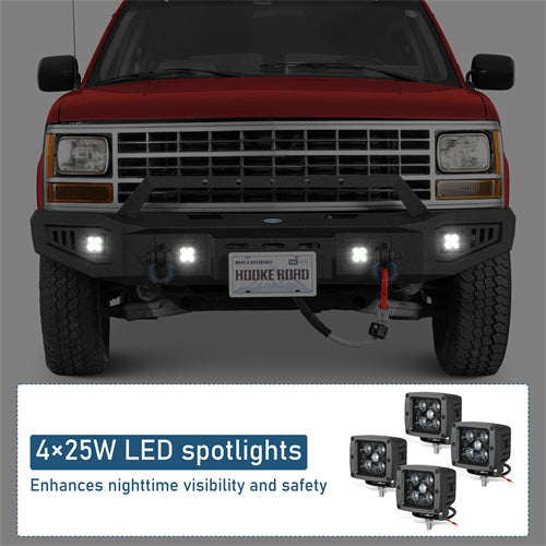 Discovery Ⅰ Front Bumper w/ Winch Plate For 1992-1999 Chevy Suburban Tahoe/GMC Yukon - Ultralisk4x4