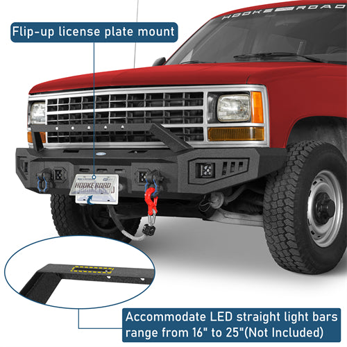 Discovery Ⅰ Front Bumper w/ Winch Plate For 1992-1999 Chevy Suburban Tahoe/GMC Yukon - Ultralisk4x4