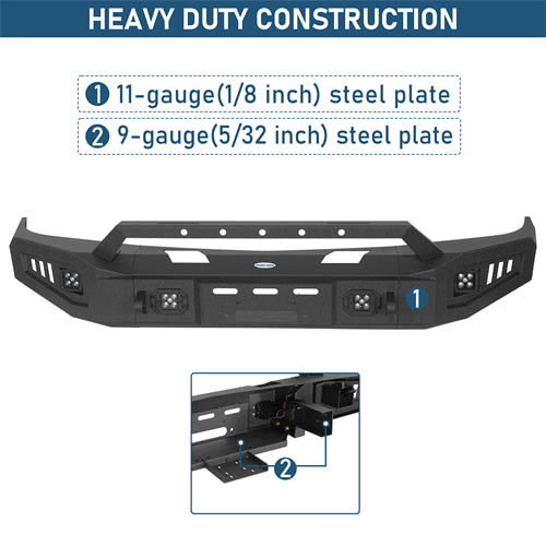 Discovery Ⅰ Front Bumper w/ Winch Plate For 1992-1999 Chevy Suburban Tahoe/GMC Yukon - Ultralisk4x4