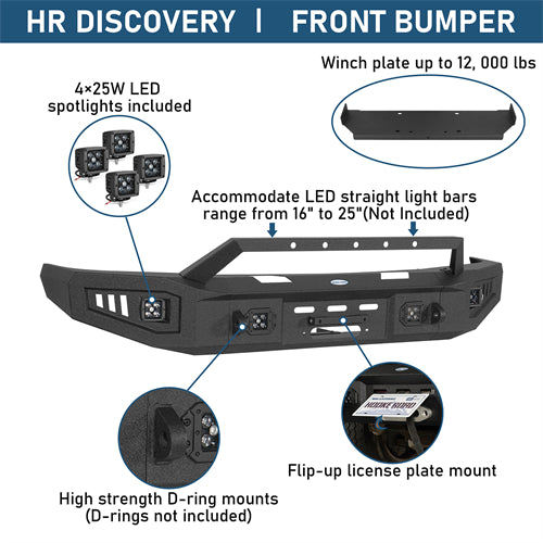 Discovery Ⅰ Front Bumper w/ Winch Plate For 1992-1999 Chevy Suburban Tahoe/GMC Yukon - Ultralisk4x4