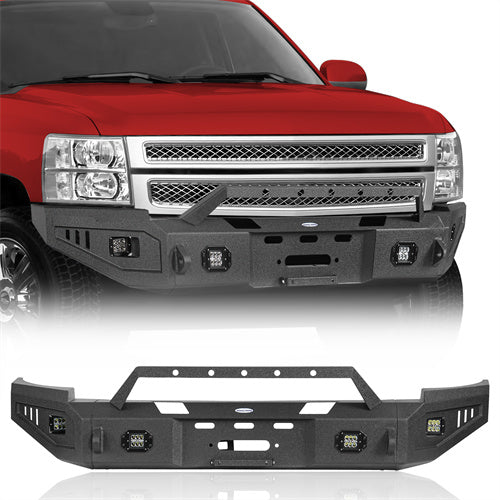 Offroad Full Width Front Bumper ( 2007-2013 Chevy Silverado 1500) - Ultralisk 4x4