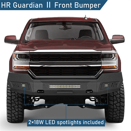 Rugged Full-Width Front Bumper(16-18 Chevy Silverado 1500) - ultralisk4x4