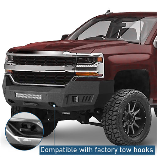 Rugged Full-Width Front Bumper(16-18 Chevy Silverado 1500) - ultralisk4x4