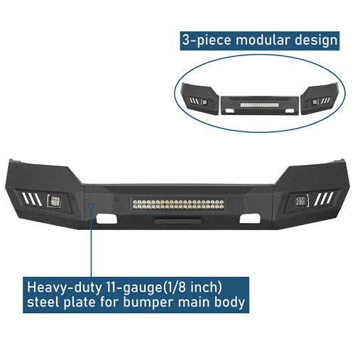 Rugged Full-Width Front Bumper(16-18 Chevy Silverado 1500) - ultralisk4x4