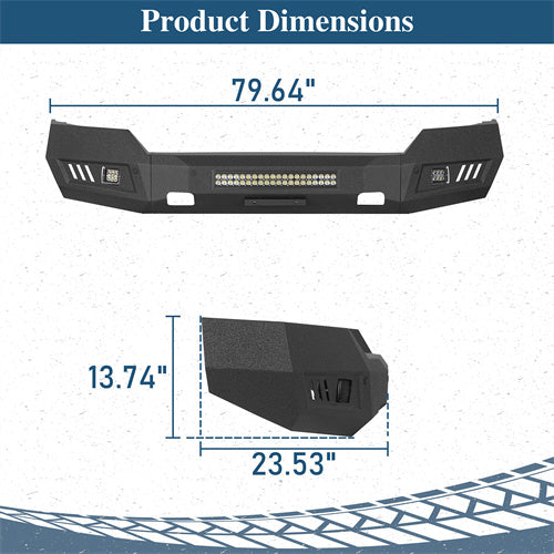 Rugged Full-Width Front Bumper(16-18 Chevy Silverado 1500) - ultralisk4x4