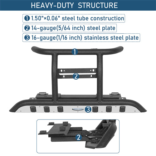 Rally light Bar Tubular Front Bumper For 2013-2017 Subaru XV Crosstrek - Ultralisk4x4