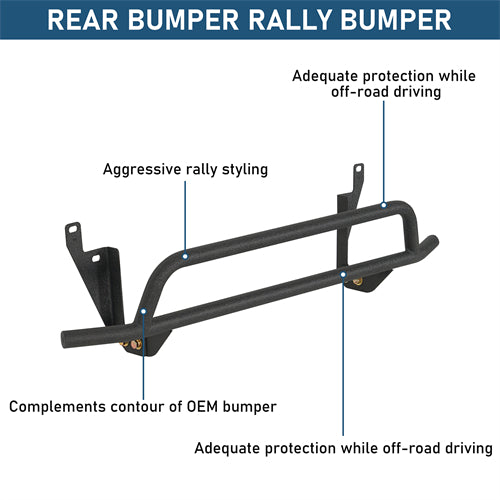 Rally Tubular Rear Bumper For 2013-2017 Subaru XV Crosstrek - Ultralisk4x4