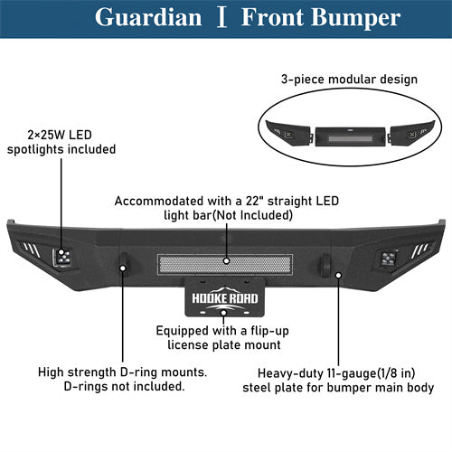 Road Trip Front Bumper For 1992-1996 Ford Bronco F-150/F-250/F-350 - Ultralisk4x4