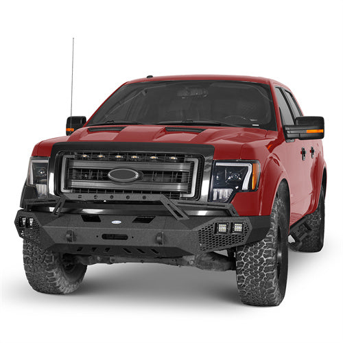 Full Width Front Bumper w/Grill Guard(09-14 Ford F-150, Excluding Raptor) - Ultralisk4x4