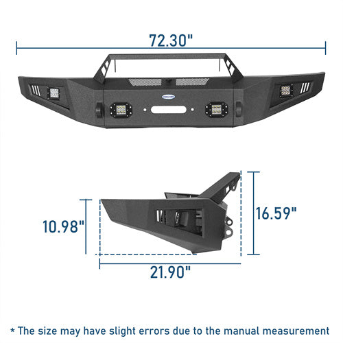 Full Width Front Bumper with Angled Hoop(09-14 Ford F-150,Excluding Raptor) - ultralisk4x4