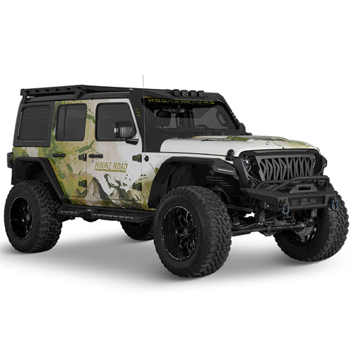 Horn Front Bumper For 2018-2025 Jeep Wrangler JL / Gladiator JT - Ultralisk4x4