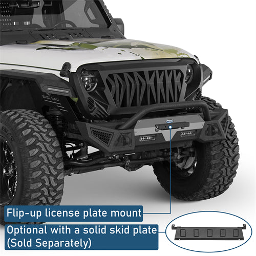 Winglet Stubby Front Bumper For 2018-2025 Jeep Wrangler JL & Gladiator JT - Ultralisk4x4