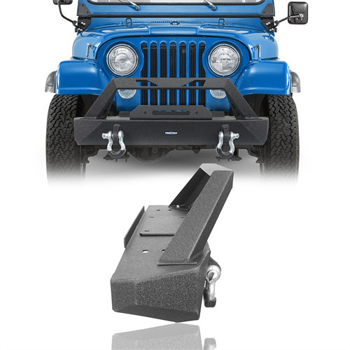 Stubby Front Bumper w/Winch Plate(76-86 Jeep Wrangler CJ-7) - Ultralisk 4x4