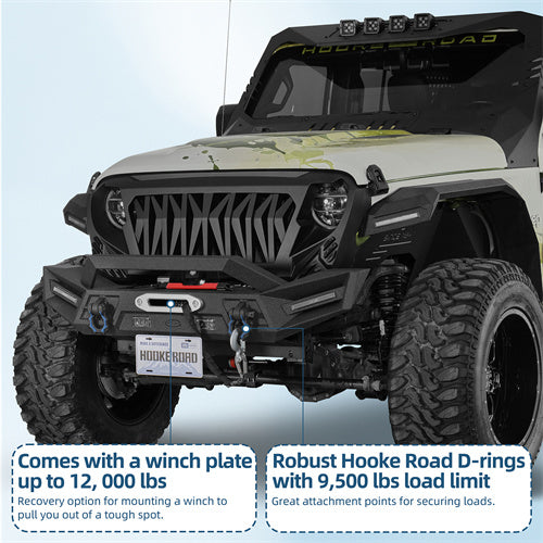 Off-road Front Bumper For 2018-2025 Jeep Wrangler JL & Gladiator JT - Ultralisk4x4