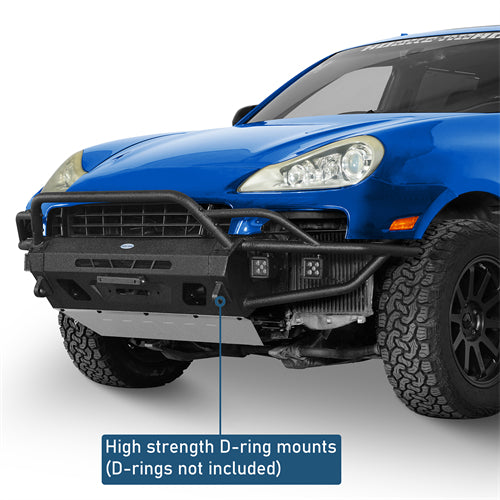 Tube Front Bumper w/ 4 LED Spot Lights For 2008-2010 Porsche Cayenne 957 - Ultralisk4x4