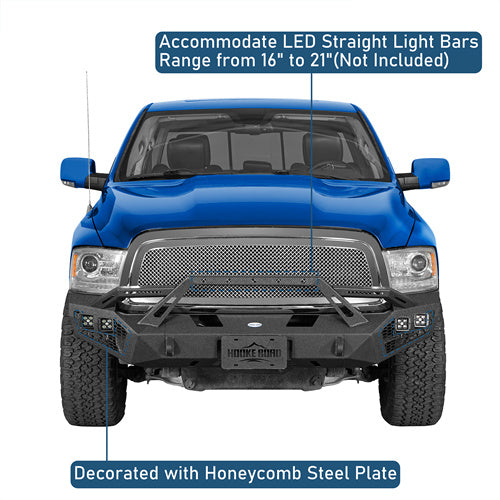 Aftermarket Earthshaker Series Front Bumper w/ LED Lights For 2009-2012 Ram 1500 - Ultralisk4x4