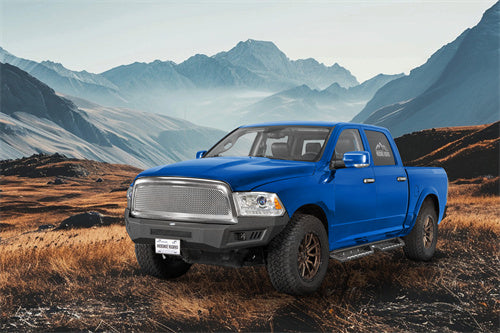 Road Trip Front Bumper w/ LED spotlights included For 2009-2012 Ram 1500 - Ultralisk4x4