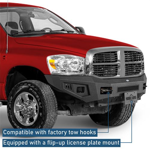 Road Trip Front Bumper w/ LED spotlights For 2006-2009 Ram 2500/3500 - Ultralisk4x4-u6483-5