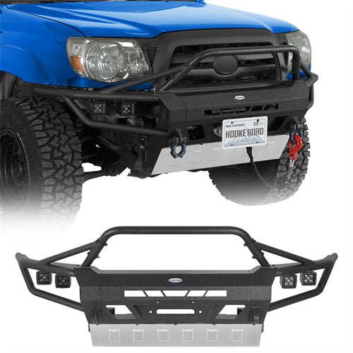 ExplorerX Tube Front Bumper w/ LED Lights For 2005-2011 Toyota Tacoma - Ultralisk4x4