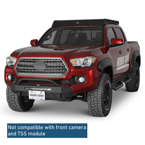 Blink Stubby Front Bumper w/ LED Spotlight Bar For 2016-2023 Toyota Tacoma - Ultralisk4x4