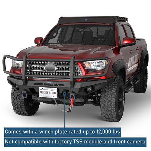 Road Trip Front Bumper w/ Grille Guard For 2016-2023 Toyota Tacoma - Ultralisk4x4-u4232-8