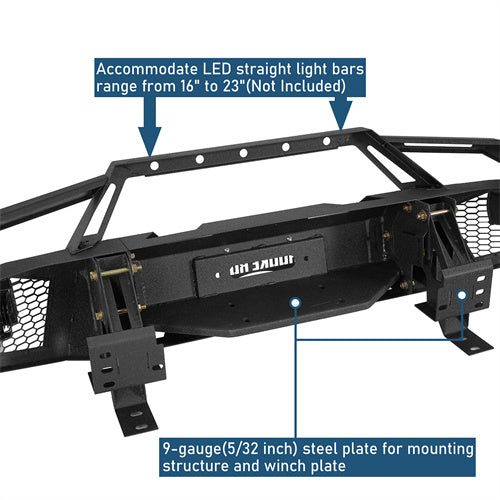 Off-Road Front Bumper w/ LED Lights For 2014-2021 Toyota Tundra F-350 - Ultralisk4x4-u5010-8