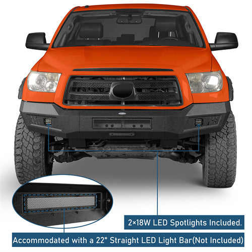 Toyota Tundra 2007-2013 Front Bumper Replacement Textured Black - ultralisk4x4