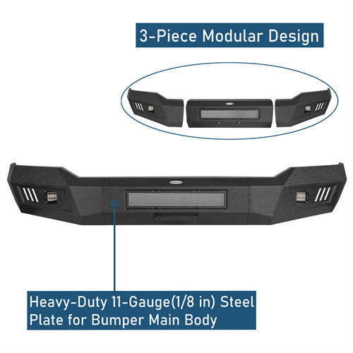 Toyota Tundra 2007-2013 Front Bumper Replacement Textured Black - ultralisk4x4