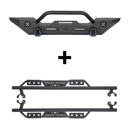 Front Bumper & Side Steps(07-18 Jeep Wrangler JK) - ultralisk4x4