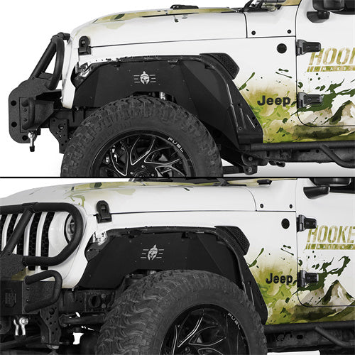 Front Inner Fender Liners For 2018-2025 Jeep Wrangler JL / Gladiator JT (Excluding Rubicon 3.6L Engine) - Ultralisk4x4