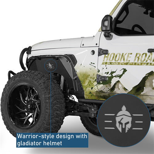 Front Inner Fender Liners For 2018-2025 Jeep Wrangler JL / Gladiator JT (Excluding Rubicon 3.6L Engine) - Ultralisk4x4