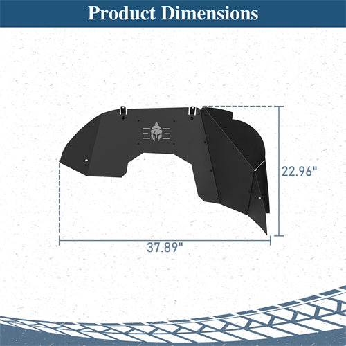 Front Inner Fender Liners For 2018-2025 Jeep Wrangler JL / Gladiator JT (Excluding Rubicon 3.6L Engine) - Ultralisk4x4