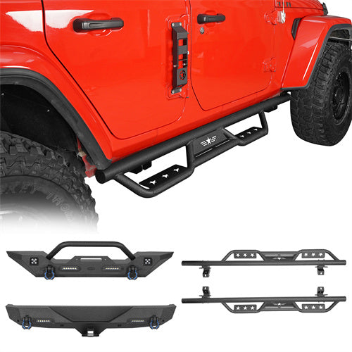 Front Bumper & Rear Bumper & Running Boards Side Steps(18-25 Jeep Wrangler JL) - ultralisk4x4