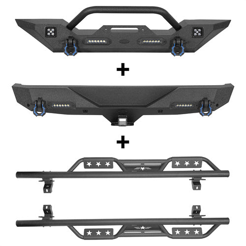Front Bumper & Rear Bumper & Running Boards Side Steps(18-25 Jeep Wrangler JL) - ultralisk4x4