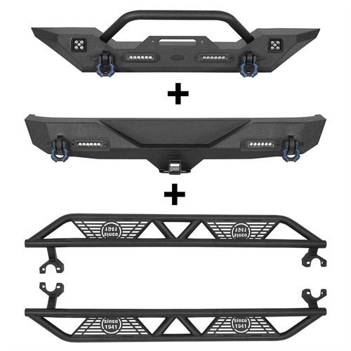 Front Bumper & Rear Bumper & Running Boards(07-18 Jeep Wrangler JK) - ultralisk4x4