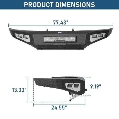 Front Bumper & Rear Bumper & Roof Rack(09-14 Ford F-150 SuperCrew,Excluding Raptor) - ultralisk4x4