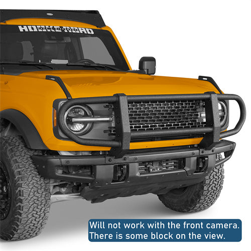 Full Grille Guard Front Brush Guard w/ Steel Modular Bumper For 2021-2025 Ford Bronco - Ultralisk4x4-u8932-9