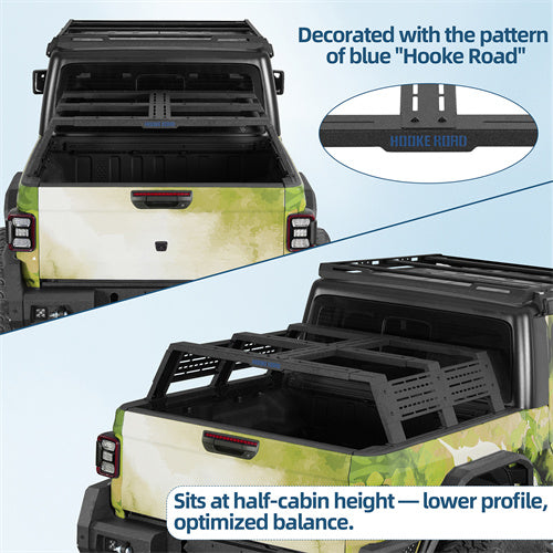 12.2" High Overland Bed Rack For 2020-2025 Jeep Gladiator JT / 2005-2023 Toyota Tacoma(5' Bed) / 2019-2025 Ford Ranger - Ultralisk4x4
